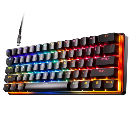 Apex 9 Mini 60% Wired Gaming Keyboard with Adjustable Actuation Switch and RGB Lighting - Black